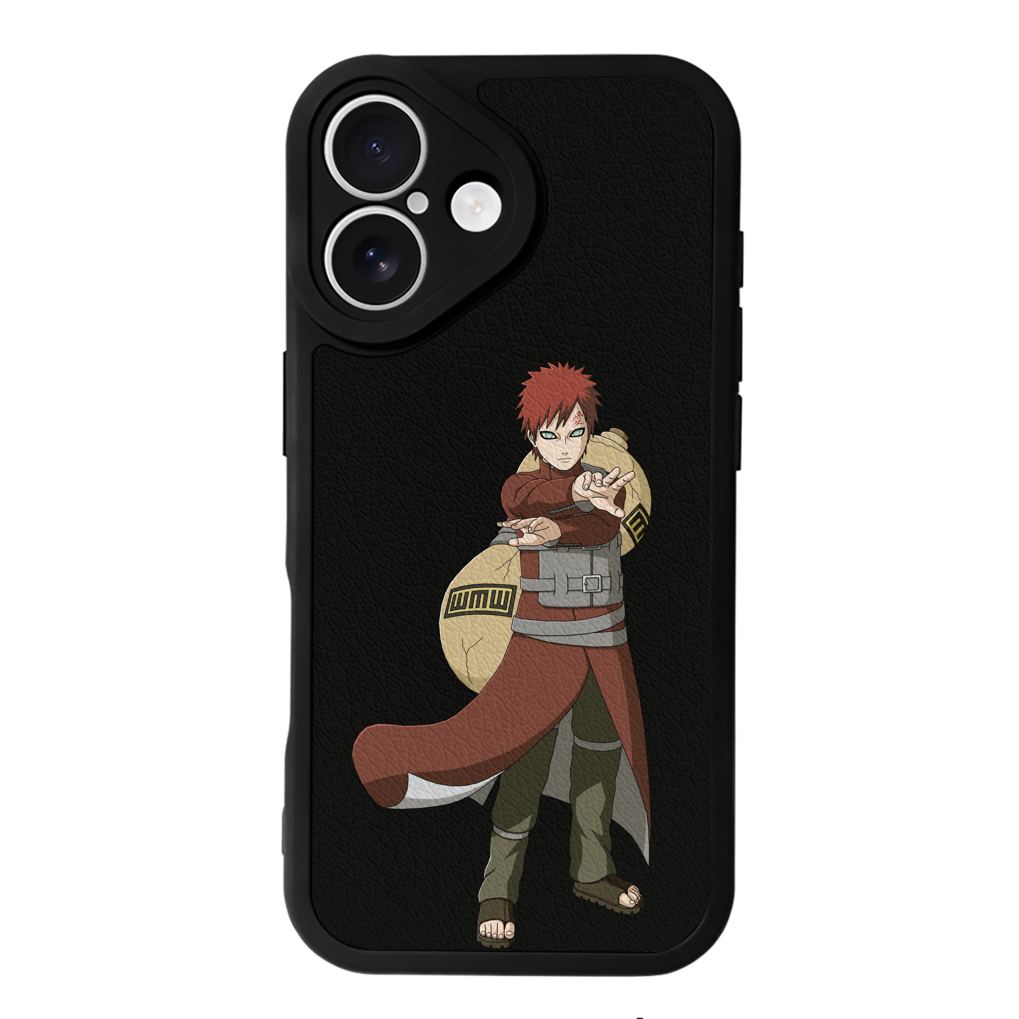 （画像用） NARUTO -ナルト- ガアラ Gaara 【iPhone 16シリーズ対応】シリコンスマホケース（レザー調） 材質：シリコン
